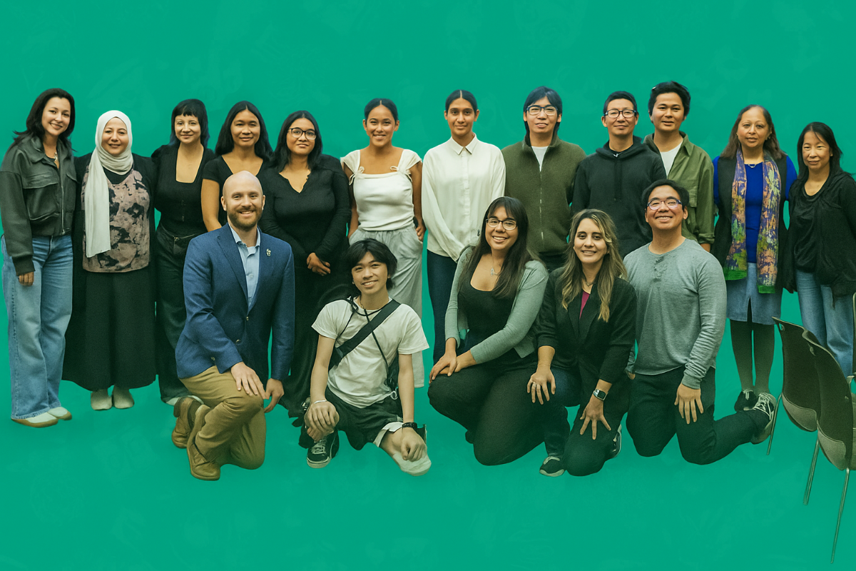 students, faculty and staff of SJSU Honors X program promoting the Adobe training workshop