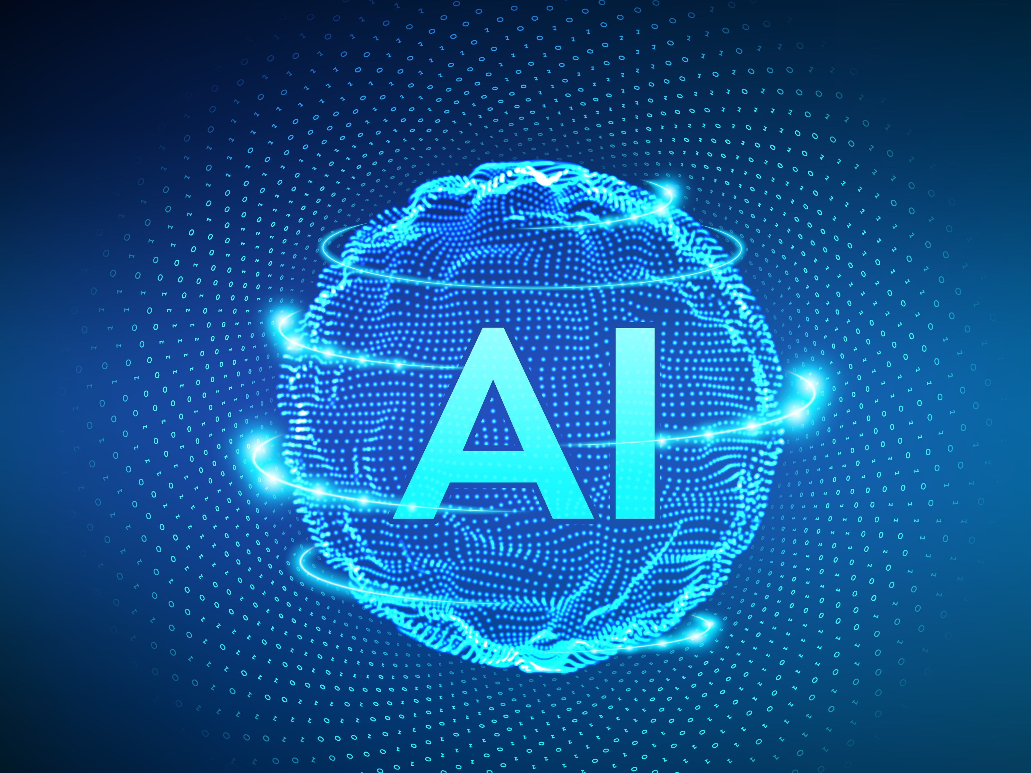 AI text with graphics around