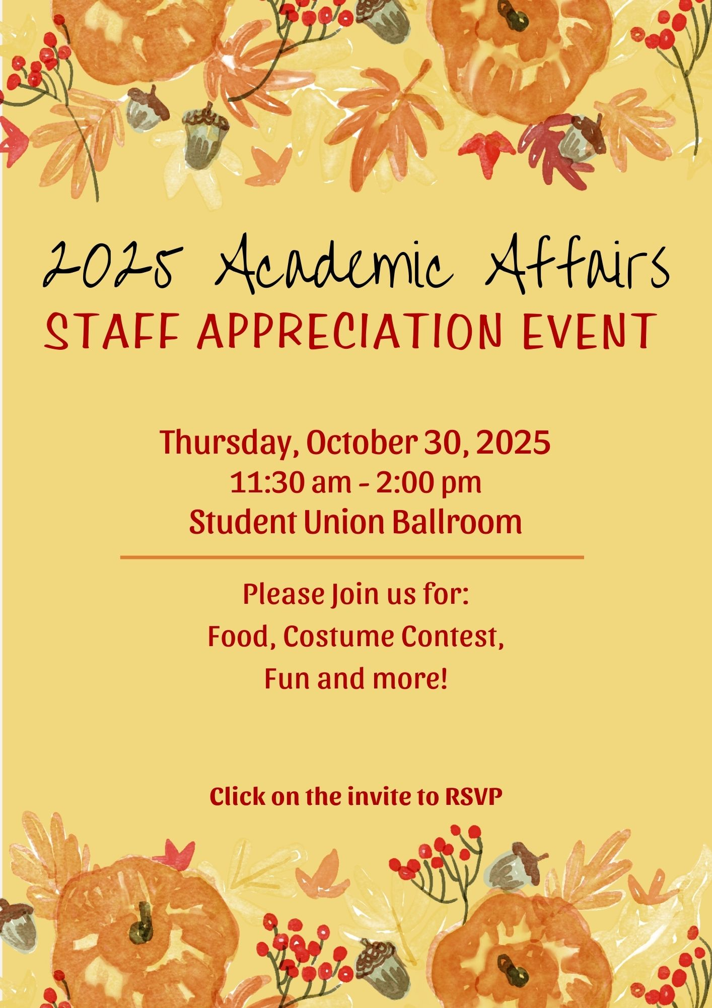 Staff Appreciation Event Flyer 2025